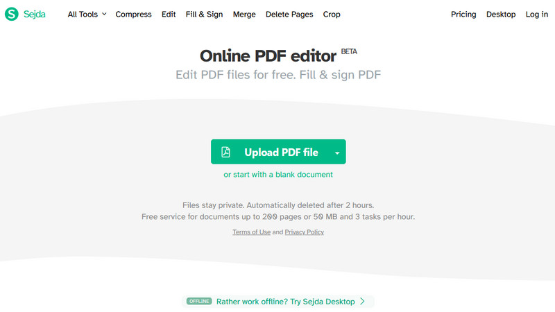 Sejda PDF Editor