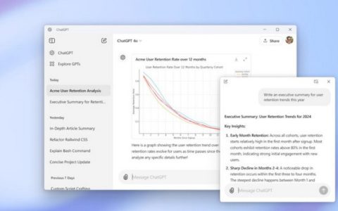ChatGPT发文称对“Windows”推荐ChatGPT APP，限付费用户优先试用